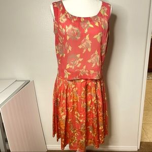 ST JOHN SILK SHIRT/ SKIRT SET